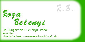roza belenyi business card